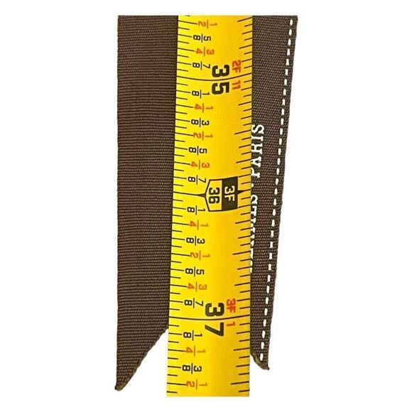 Authentic 2 yards Classic Brown Ribbon Gift Wrapping Presents Hermes Ribbon 6’2” - Picture 3 of 4